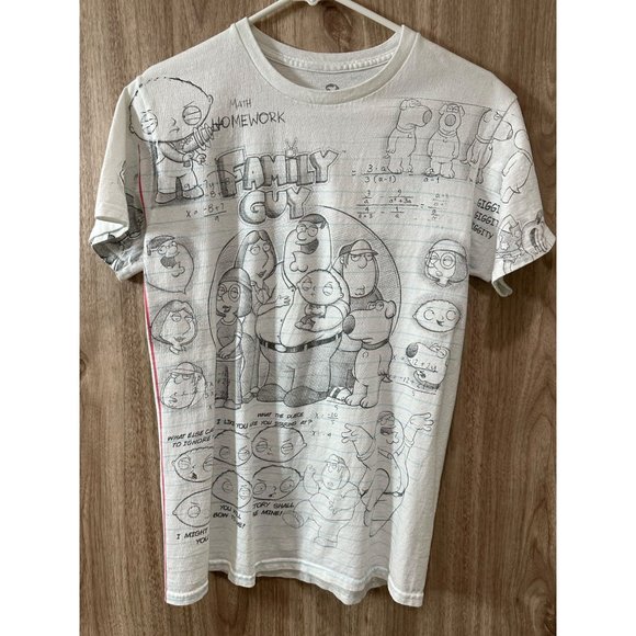 Liquid Blue Family Guy Mens Small Peter Stewie Graphic White Tee Shirt - Picture 1 of 5